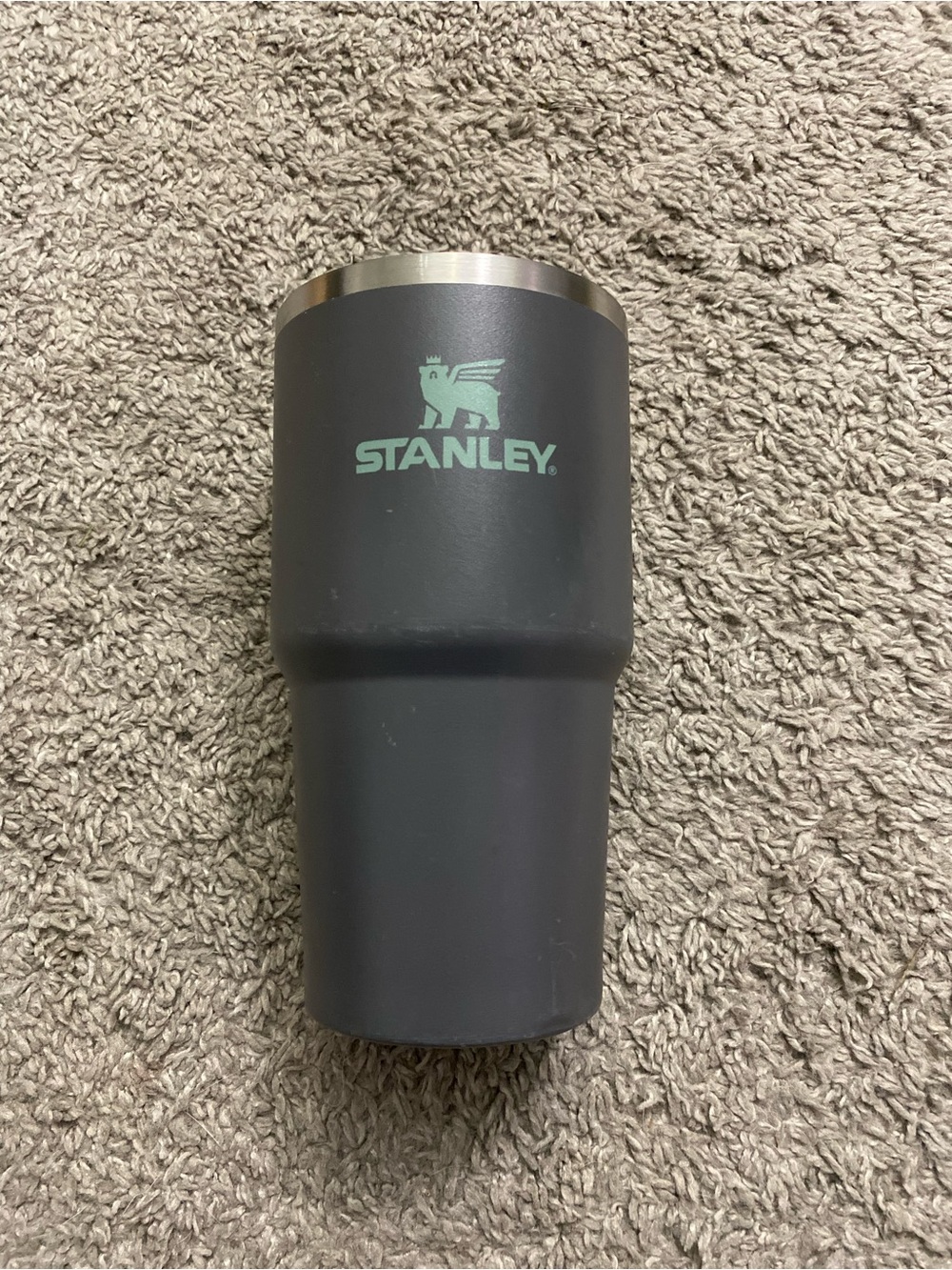 Stanley Dark Gray Insulated Tumbler with Mint Logo